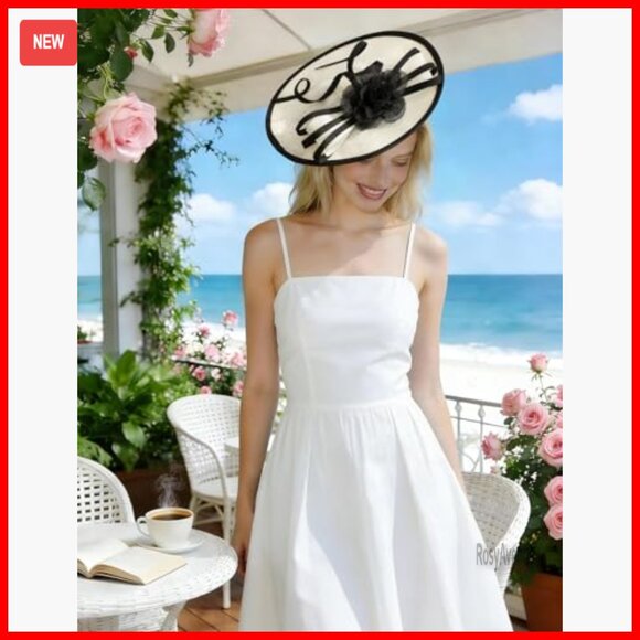 Elegant Women\'s Fascinator Hat with Flower Mesh Feathers for Wedding Derby Tea main image 4